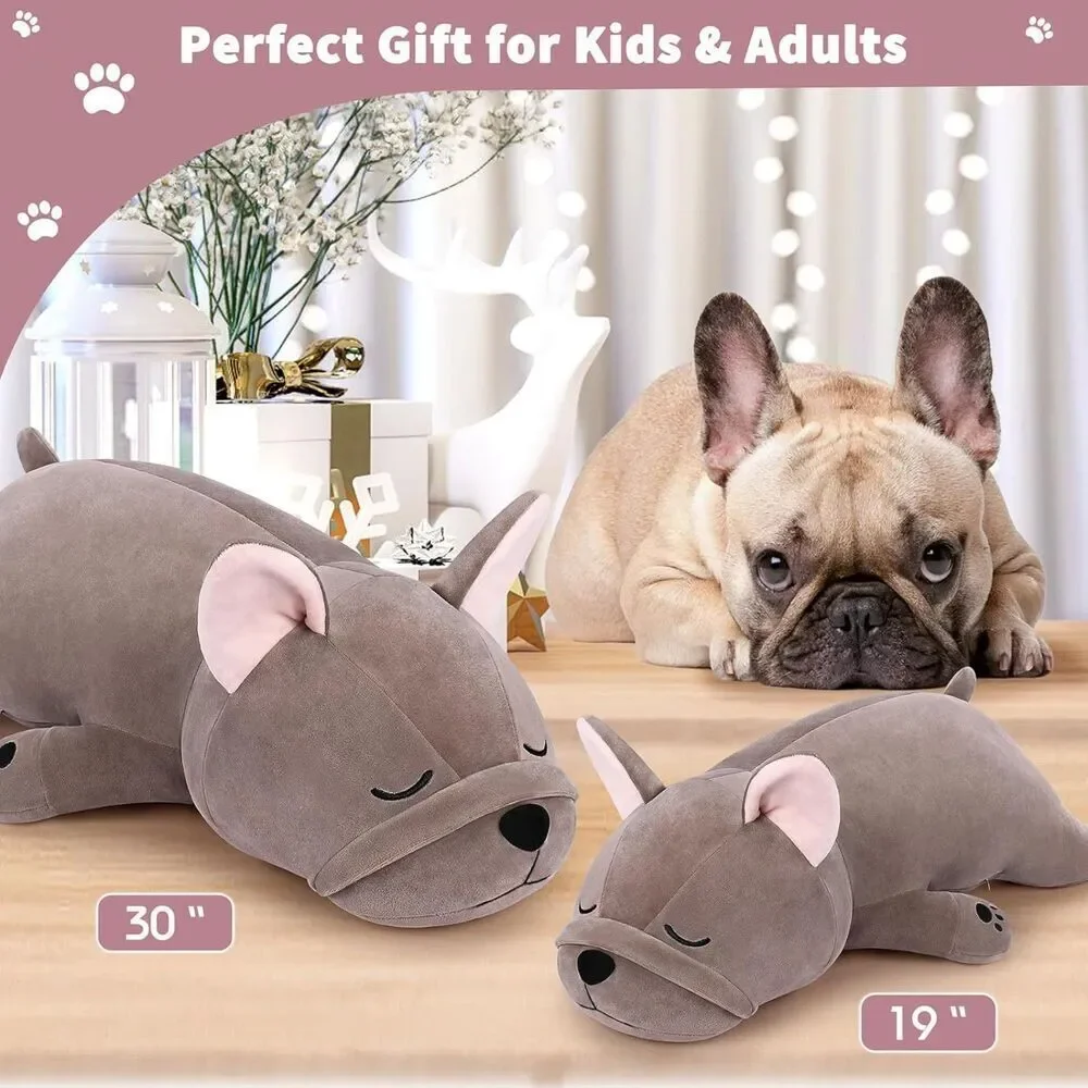 19'' Auspicious Beginning Giant Sleeping French Bulldog Dog Plush Stuffed Animal